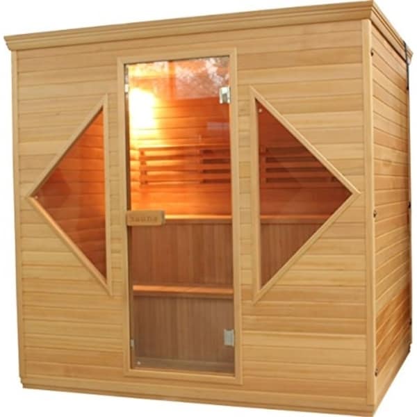 Shop ALEKO Wood Indoor Wet Dry 4-5 Person Sauna with 4.5 ...