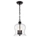 preview thumbnail 2 of 0, Cadogan Oil Rubbed Bronze 3-Light Pendant with Clear Shade
