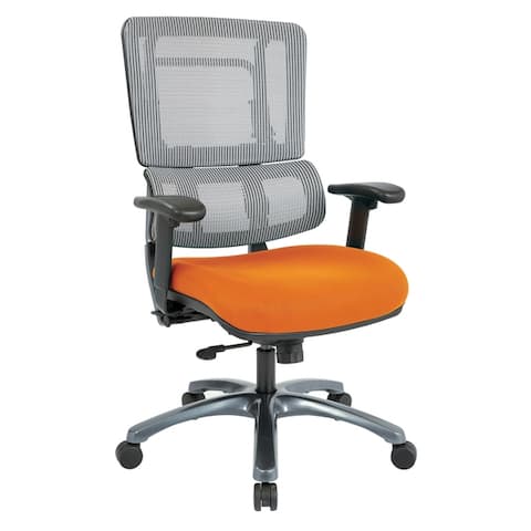 ProLine Vertical Grey Mesh Office Chair with Titanium Base