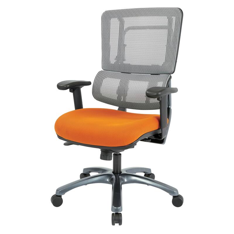 ProLine Vertical Grey Mesh Office Chair with Titanium Base