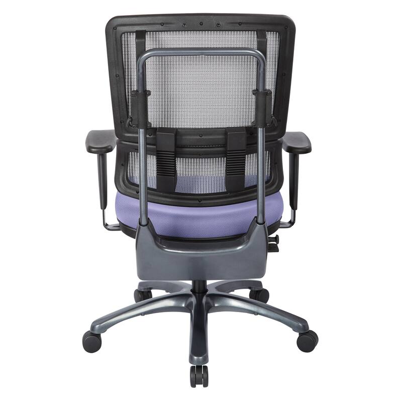 ProLine Vertical Grey Mesh Office Chair with Titanium Base