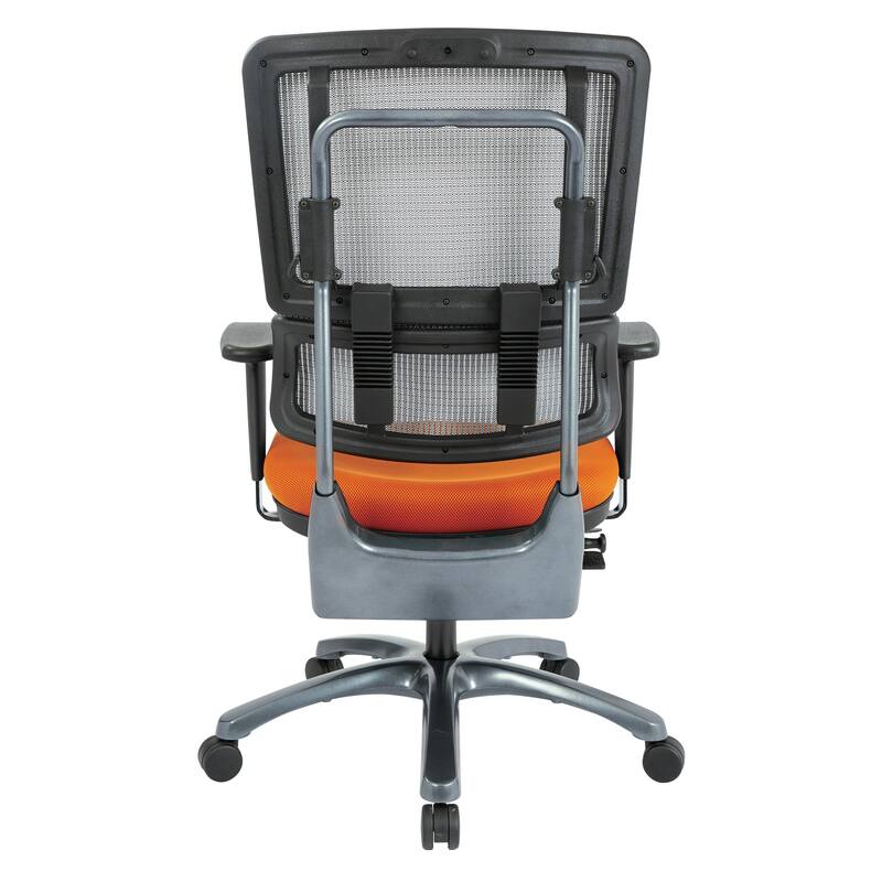 ProLine Vertical Grey Mesh Office Chair with Titanium Base