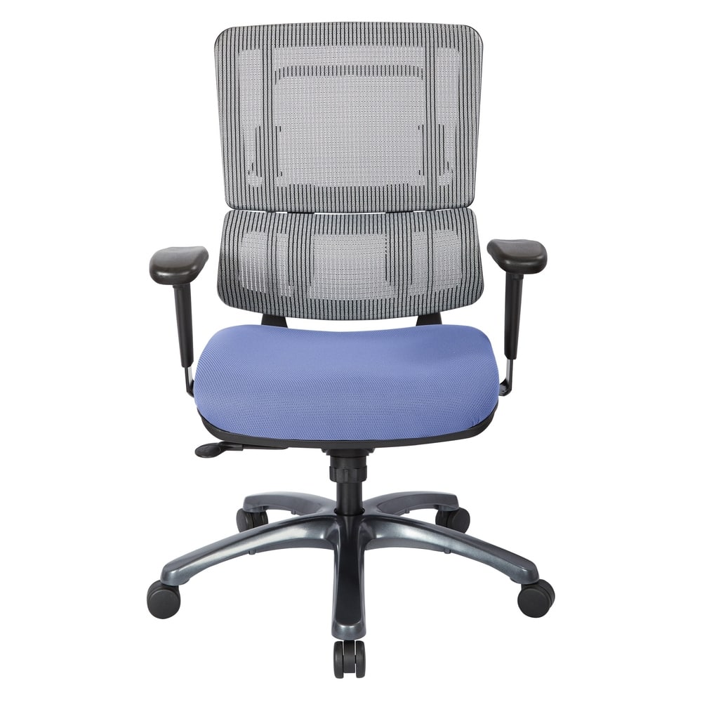 ProLine Vertical Grey Mesh Office Chair with Titanium Base