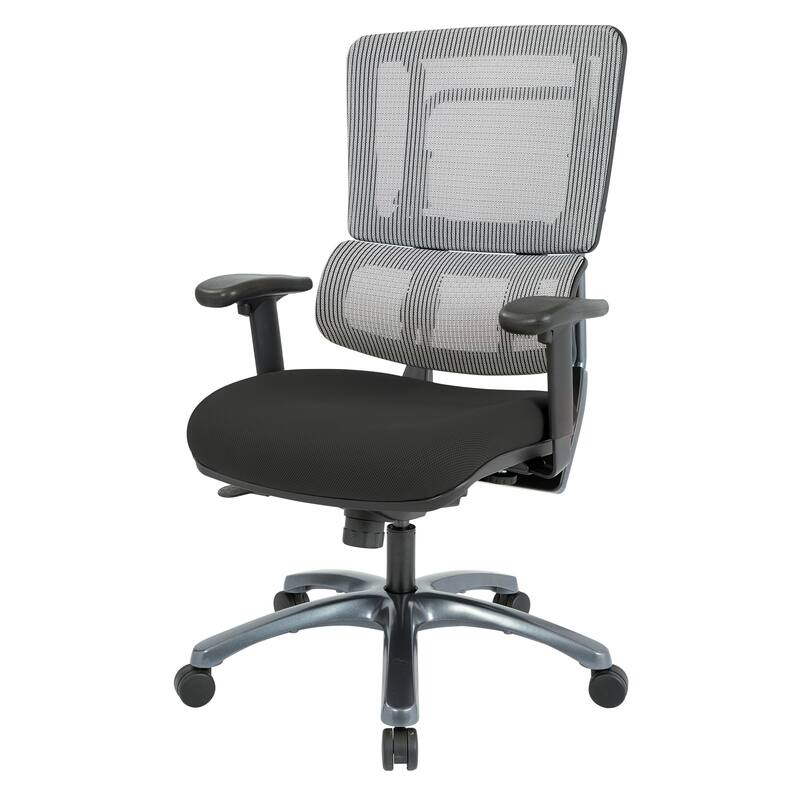 ProLine Vertical Grey Mesh Office Chair with Titanium Base