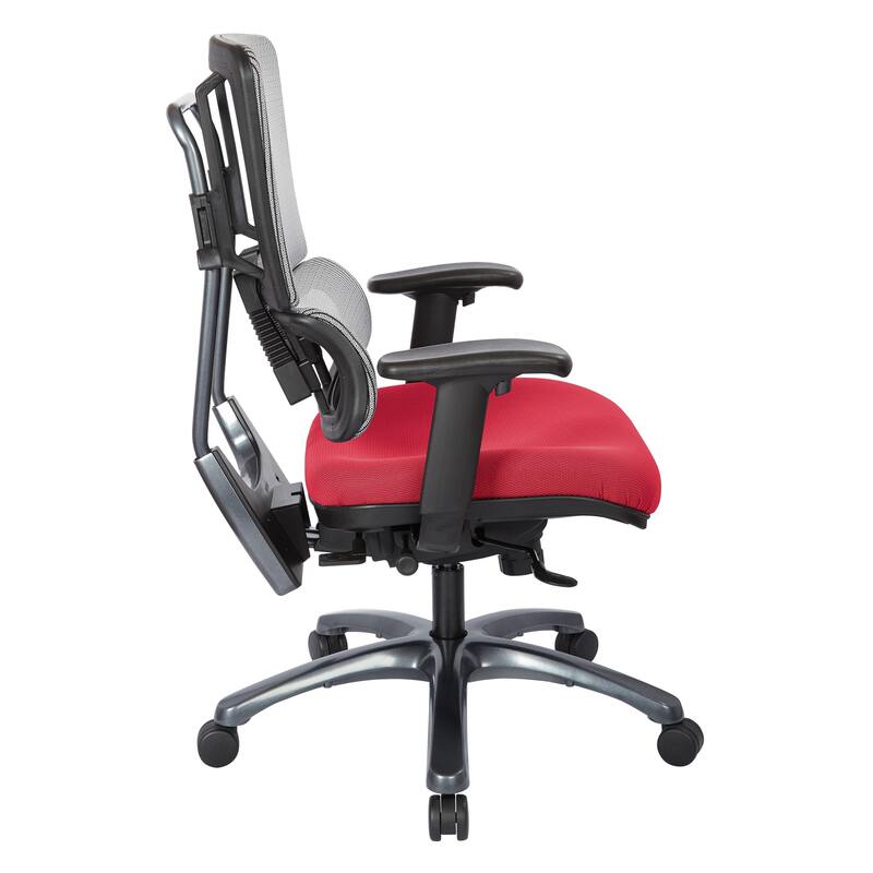 ProLine Vertical Grey Mesh Office Chair with Titanium Base