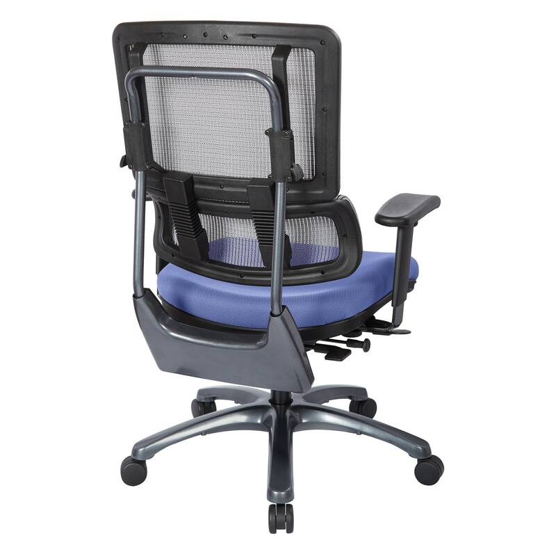 ProLine Vertical Grey Mesh Office Chair with Titanium Base