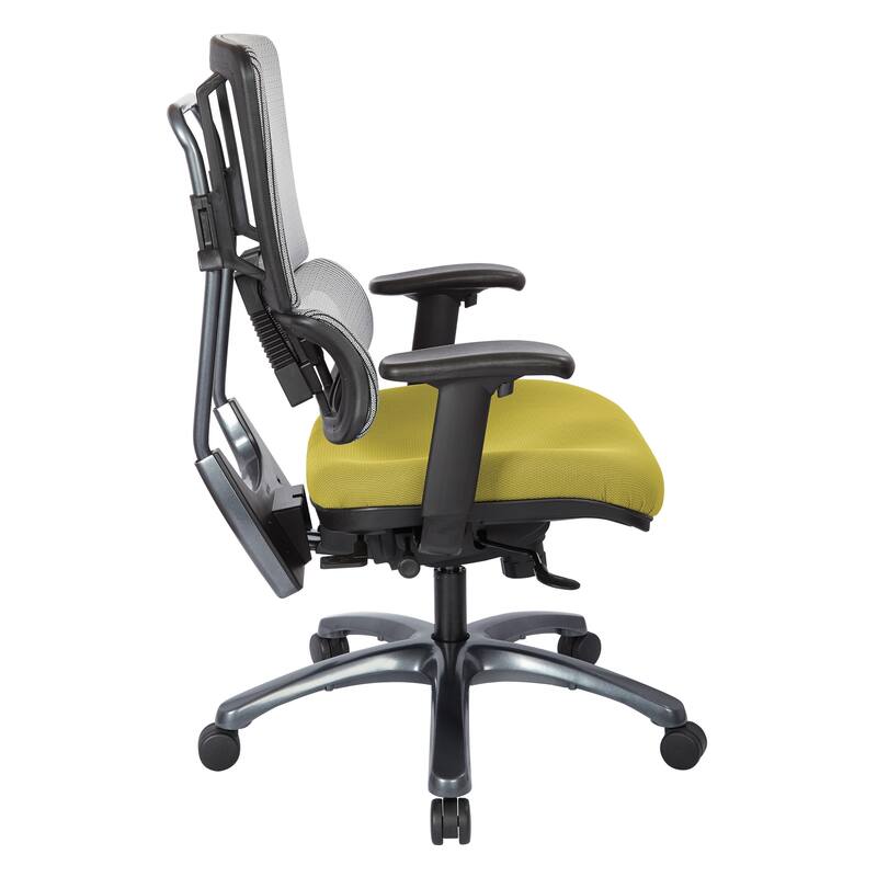 ProLine Vertical Grey Mesh Office Chair with Titanium Base