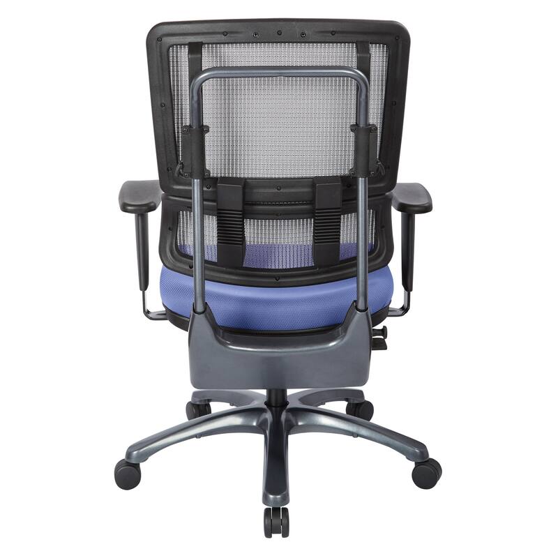 ProLine Vertical Grey Mesh Office Chair with Titanium Base