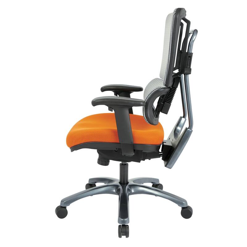 ProLine Vertical Grey Mesh Office Chair with Titanium Base