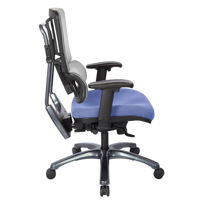 ProLine Vertical Grey Mesh Office Chair with Titanium Base
