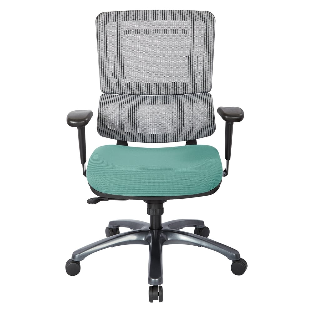 ProLine Vertical Grey Mesh Office Chair with Titanium Base