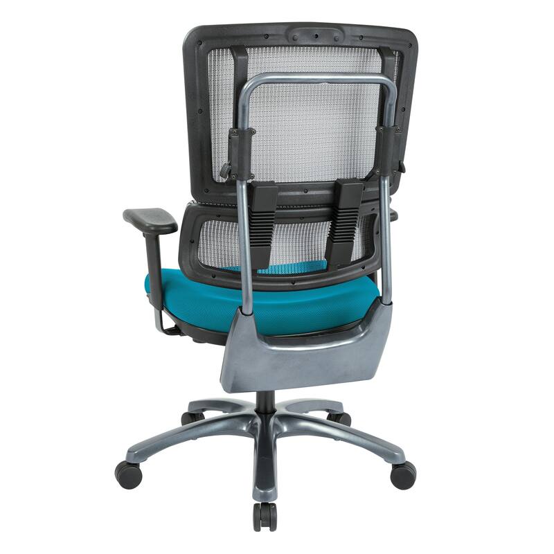 ProLine Vertical Grey Mesh Office Chair with Titanium Base