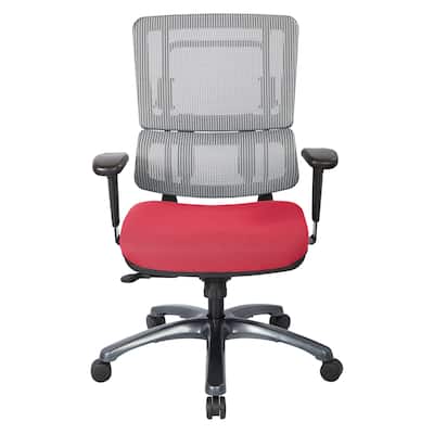 ProLine Vertical Grey Mesh Office Chair with Titanium Base