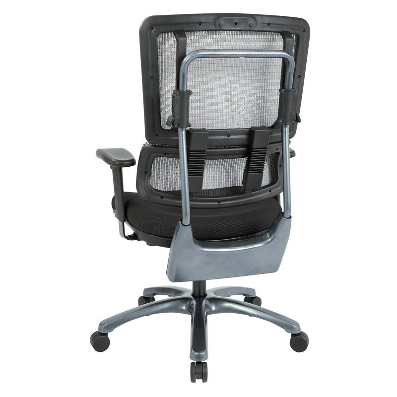 ProLine Vertical Grey Mesh Office Chair with Titanium Base