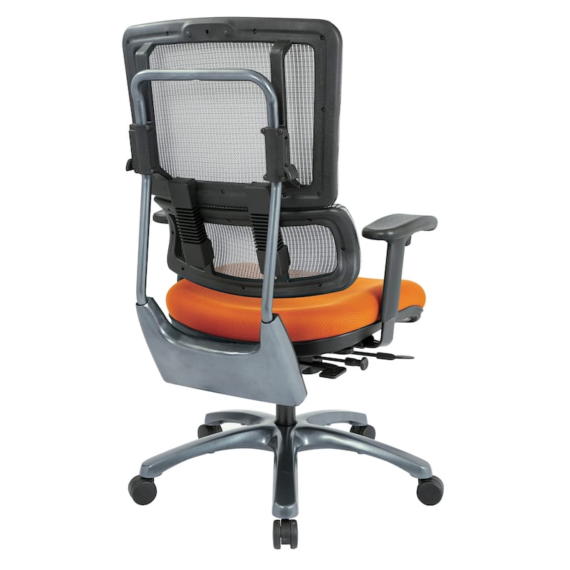 ProLine Vertical Grey Mesh Office Chair with Titanium Base