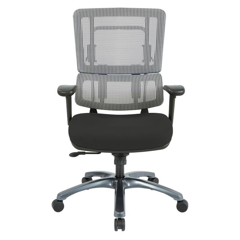 ProLine Vertical Grey Mesh Office Chair with Titanium Base