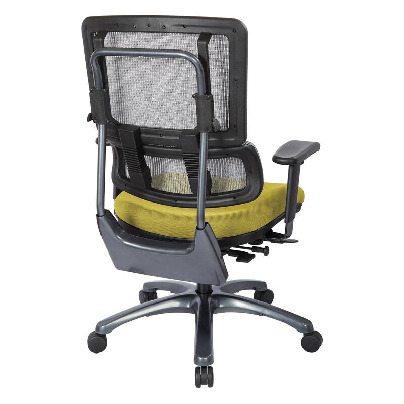ProLine Vertical Grey Mesh Office Chair with Titanium Base