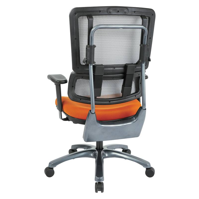 ProLine Vertical Grey Mesh Office Chair with Titanium Base