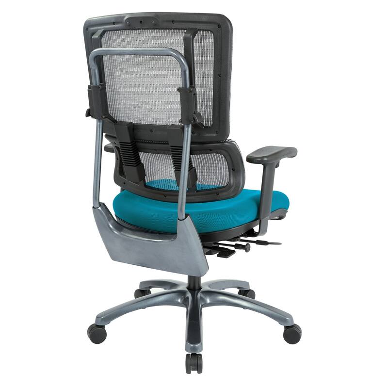 ProLine Vertical Grey Mesh Office Chair with Titanium Base
