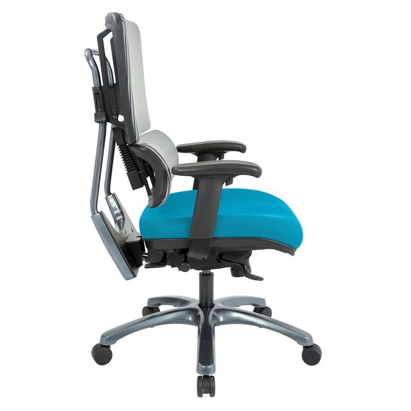 ProLine Vertical Grey Mesh Office Chair with Titanium Base