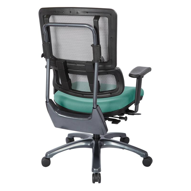 ProLine Vertical Grey Mesh Office Chair with Titanium Base
