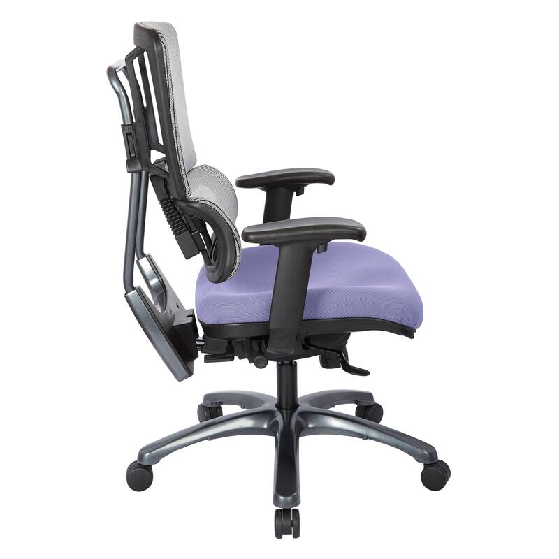ProLine Vertical Grey Mesh Office Chair with Titanium Base