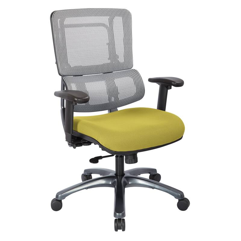 ProLine Vertical Grey Mesh Office Chair with Titanium Base