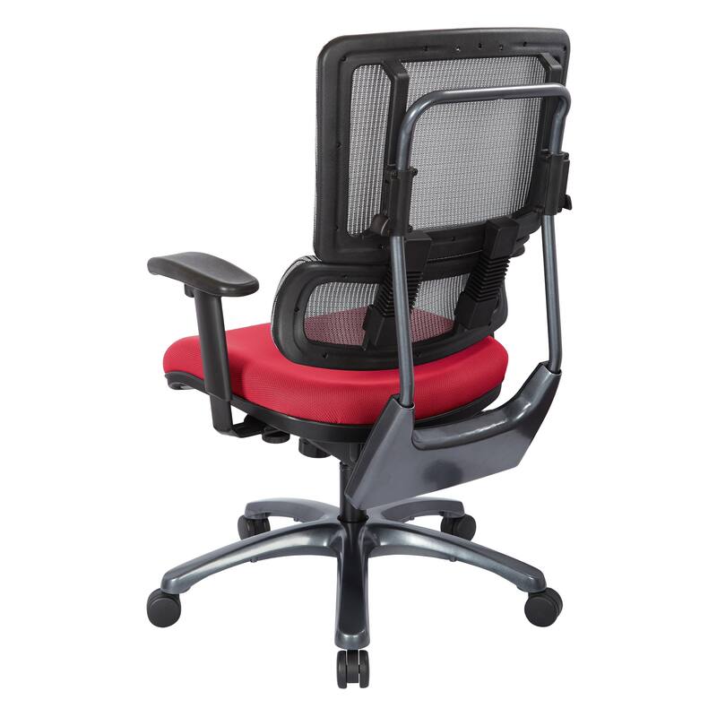 ProLine Vertical Grey Mesh Office Chair with Titanium Base