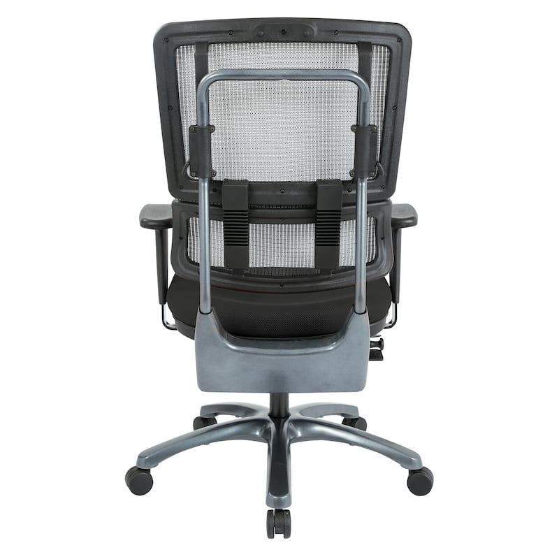 ProLine Vertical Grey Mesh Office Chair with Titanium Base