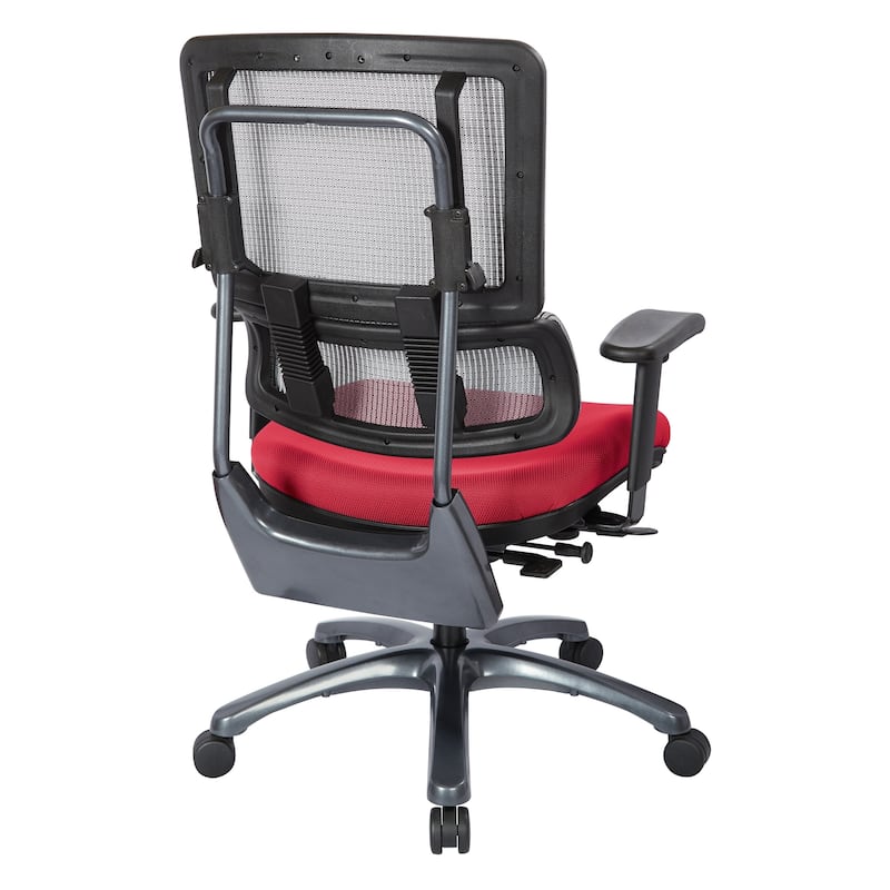 ProLine Vertical Grey Mesh Office Chair with Titanium Base