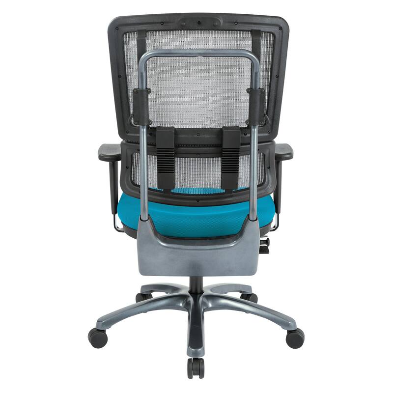 ProLine Vertical Grey Mesh Office Chair with Titanium Base