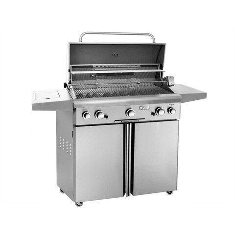 American Outdoor Grill 36PCL 36 in Portable Gas Grill with Rotisserie Backburner, and Rotisserie Kit.