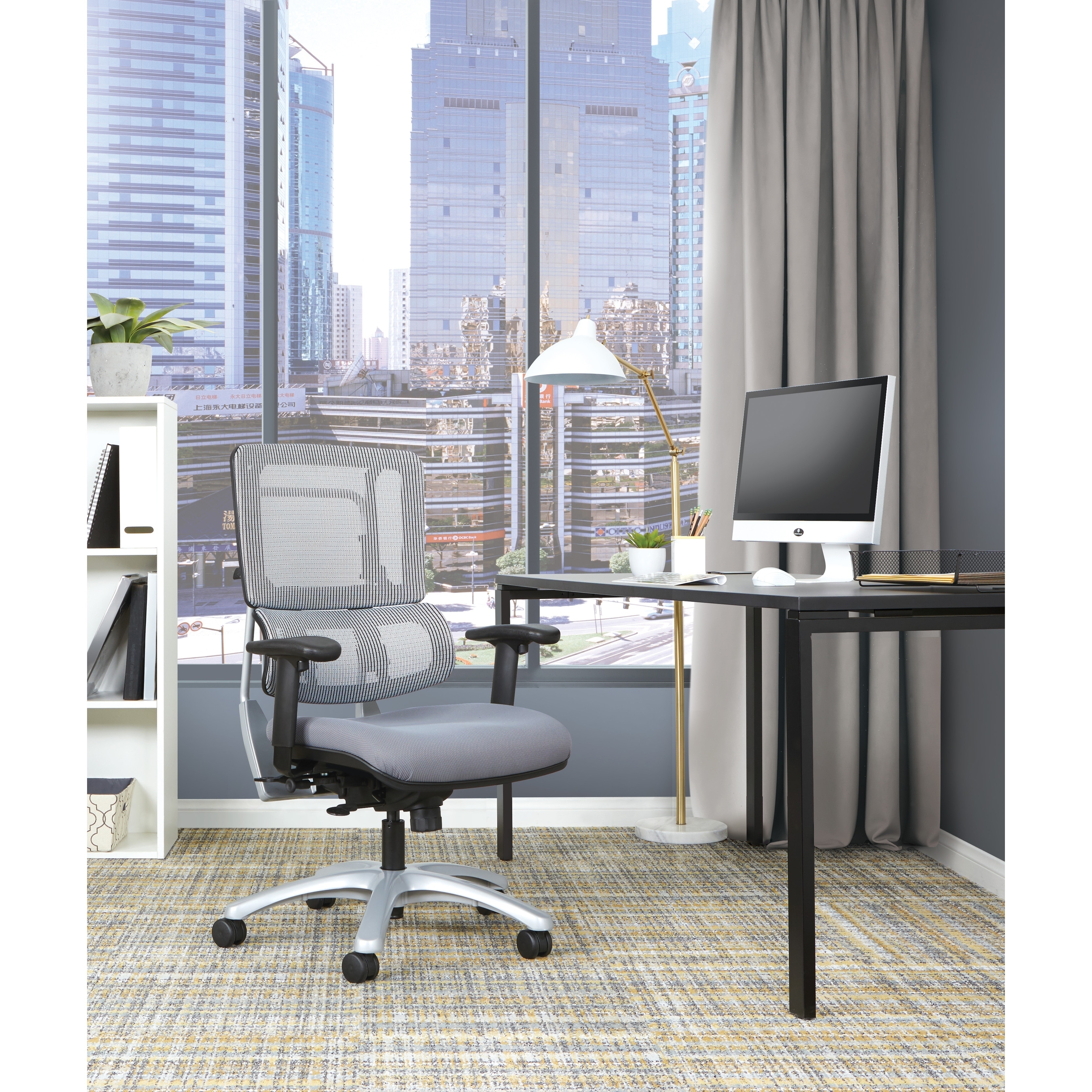 Purple High Back Office Chair with Lumbar Support 25.25 x 25.5 x