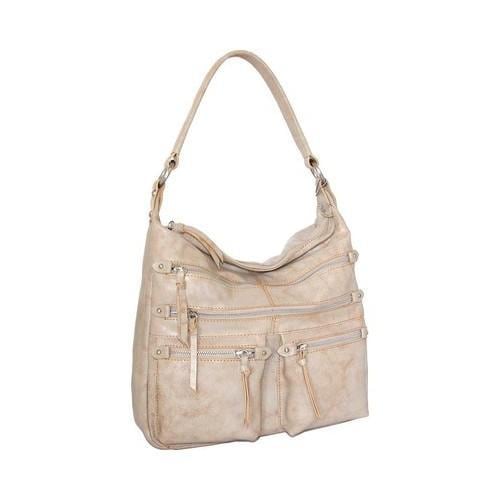 Women S Nino Bossi Heather Leather Hobo Handbag White Beige Free Women X27 S Nino Bossi Heather Leather Hobo Handbag White Beige