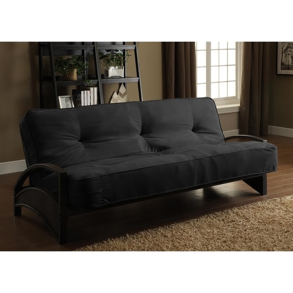 Shop DHP Alessa Black Futon Frame and 8 inch Mattress Set ...