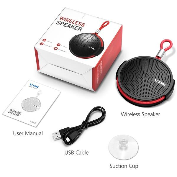 Victsing Portable Bluetooth 4 2 Wireless Shower Speaker With Waterproof Ipx5 On Sale Overstock 22902448