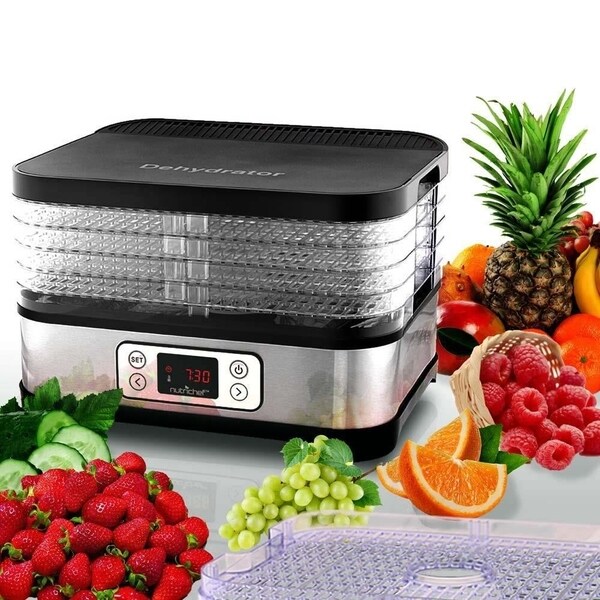 Shop NutriChef PKFD32 Multi-Tier Digital Food Dehydrator w\/Stackable Trays - Free Shipping Today 