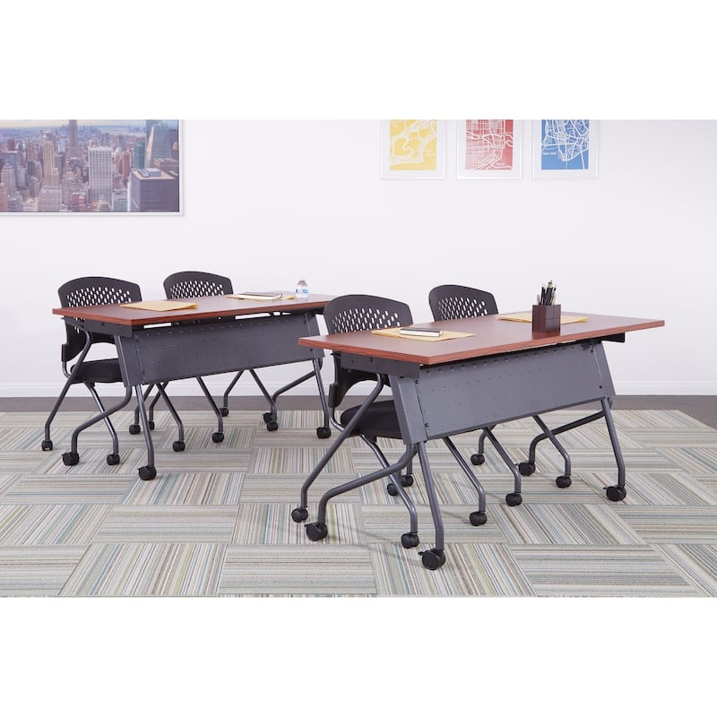 Flip-Top Training Table 60 x 24 with Titanium Frame