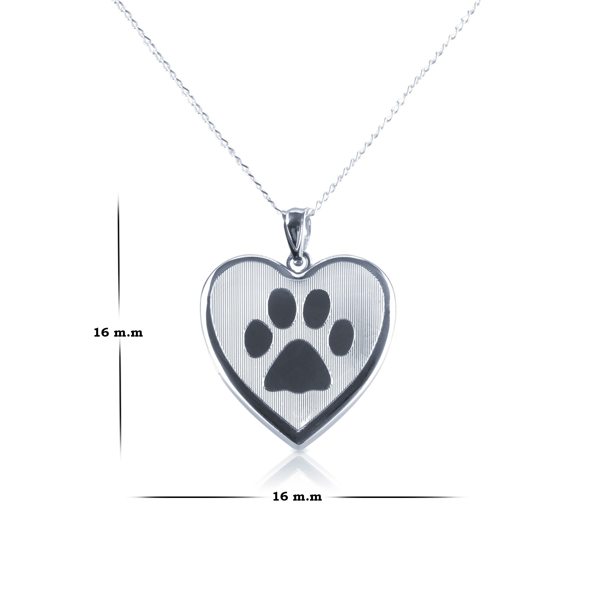 silver dog paw necklace