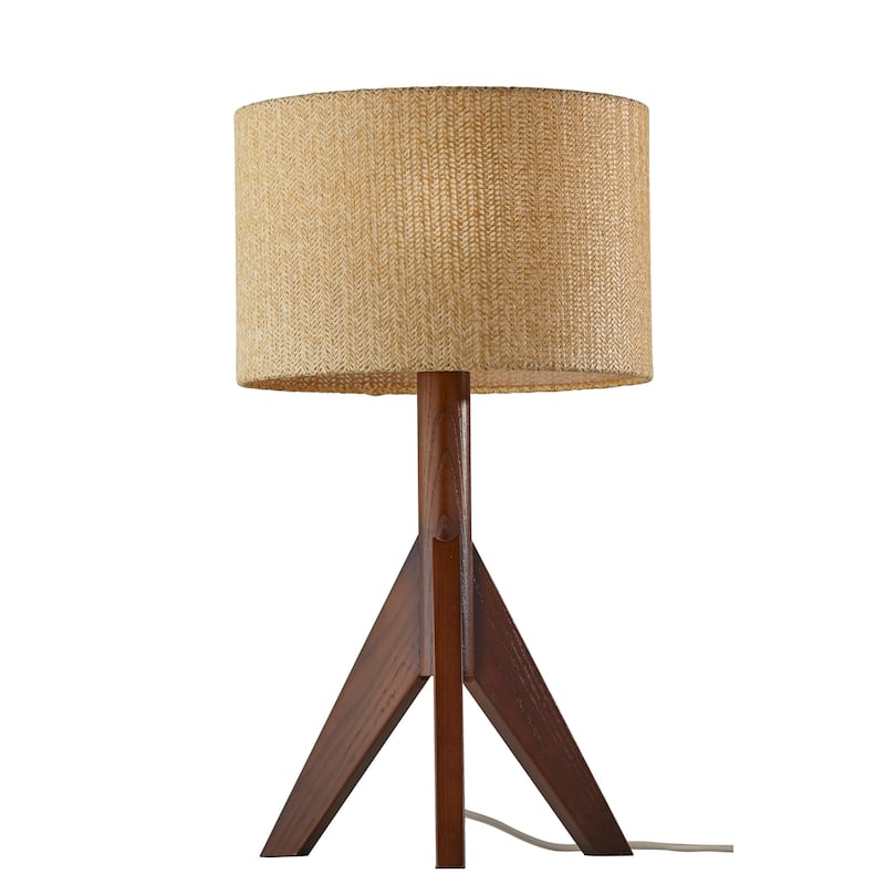 Adesso Ash or Walnut Wood Eden Table Lamp