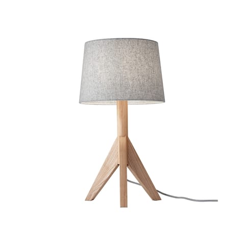 Adesso Ash or Walnut Wood Eden Table Lamp