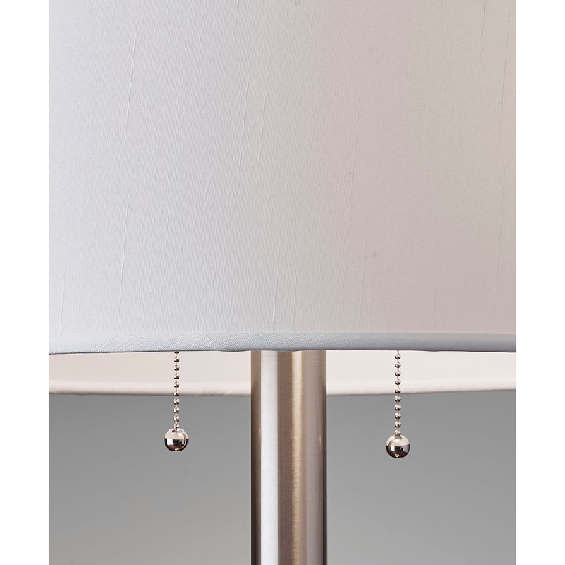 Adesso Boulevard Satin Steel Table Lamp