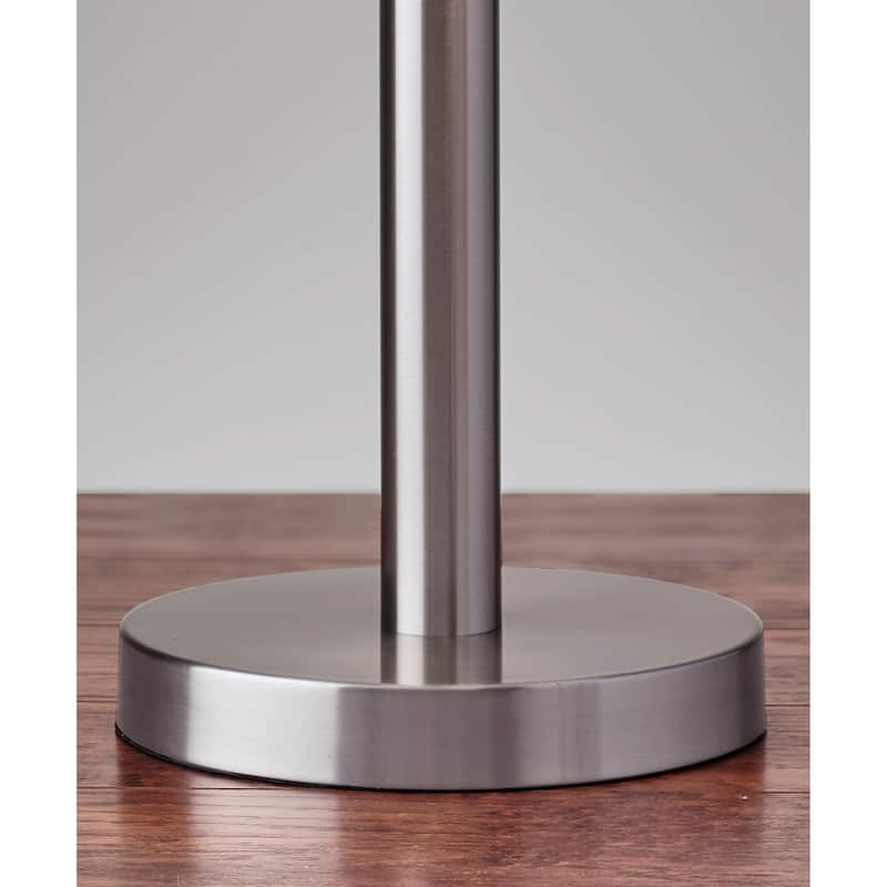 Adesso Boulevard Satin Steel Table Lamp