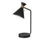 preview thumbnail 1 of 5, Maxine Matte Black AdessoCharge Desk Lamp