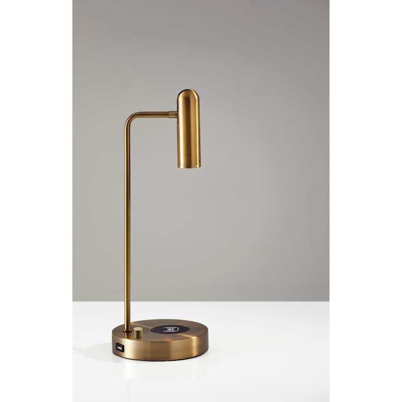 Adesso Kaye LED Desk Lamp with AdessoCharge Wireless Charging Pad