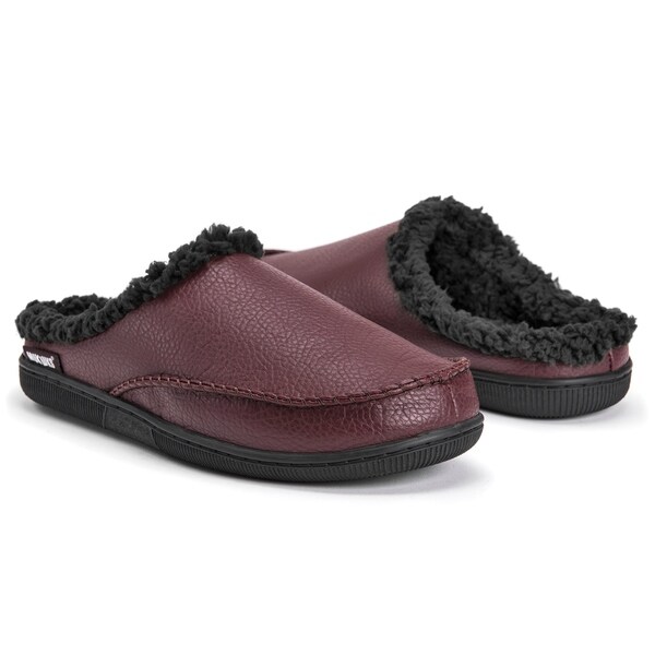 leather clog slippers