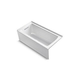 Kohler K-1946-La Archer 60" X 30" Alcove Bath With Integral Apron, Integral Flange And Left-Hand Drain