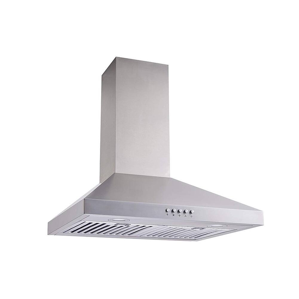 Winflo 30in Convertible Stainless Steel WallMounted Range Hood with Baffle Filters Bed Bath