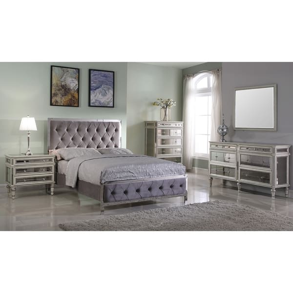 Best Master Furniture Tufted Upholstered Panel Bed - On Sale ...
