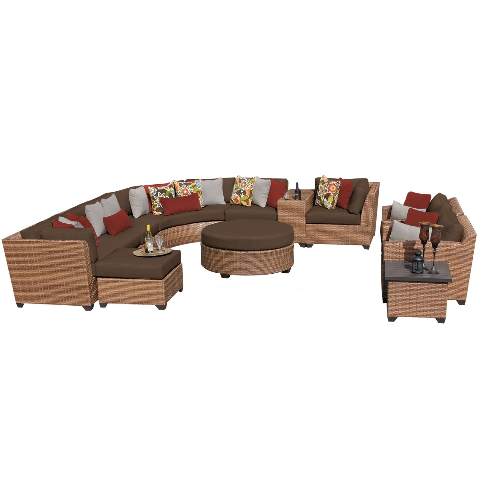 Tk classics laguna 8 piece outlet outdoor wicker sofa set 08c